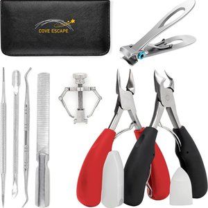 8 Pcs Ingrown Toenail Clippers for Seniors Thick Toenails- Heavy Duty Podiatrist